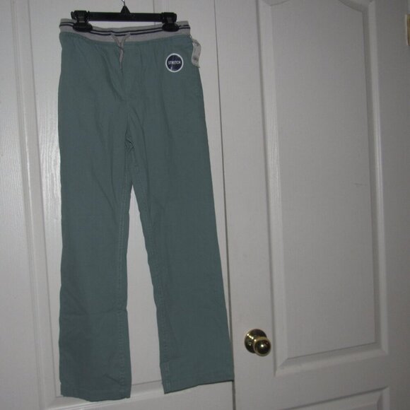 NWT OSHKOSH B’GOSH Boy’s Green Stretch Pull-On Pants Size 12 - Picture 1 of 6